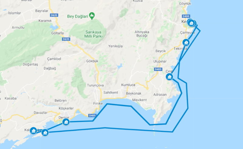 Antalya Kemer Kekova Route