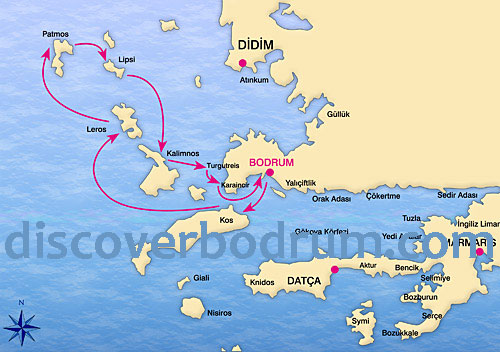 Map of North Dodecanese